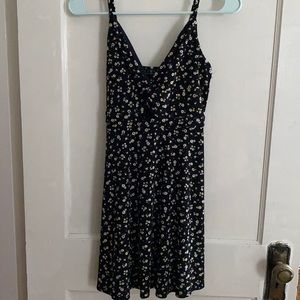 TRIXXI black floral minidress with cutout